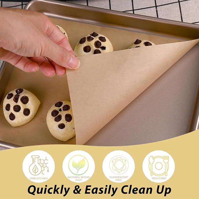 Parchment Paper Baking Sheets for Emeril Lagasse 26 QT Extra Large Air Fryer, 11x10 Inch Non-Stick Precut Baking Parchment for Air Fryer Steaming Bread Cup Cake Cookie and More