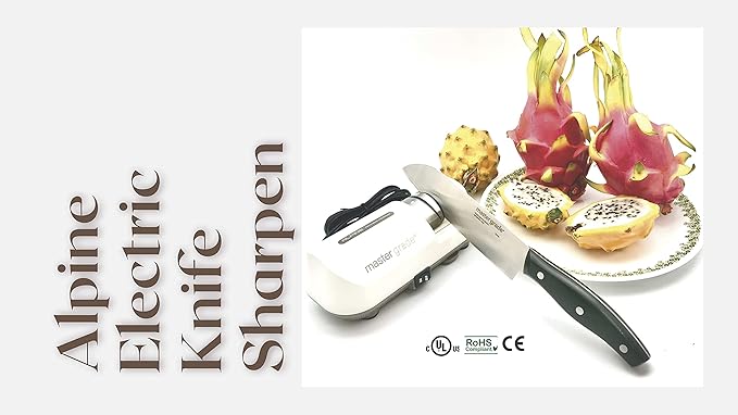 Alpine Electric Knife Sharpener, Knife Sharpeners for Kitchen Knives, Pocket Knife Sharpener