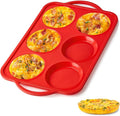 4 Inch Silicone Egg Mold for Breakfast Sandwiches with Metal Frame, Jumbo Size Muffin Top Pan, Silicone Egg Bite Baking Tray, BPA Free & Non-Stick