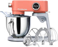 All-Metal Stand Mixer 5.3-Quart - Professional Kitchen Electric Food Mixer with Stainless Steel Mixing Bowl & Attachments for Baking, Dough & Cake, 8-Speed Control & Timer (Orange)