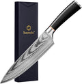Sunnecko Chef Knife,Japanese VG10 Core Steel Damascus Knife,Professional Razor Sharp Kitchen Knives with Knives Sharpner