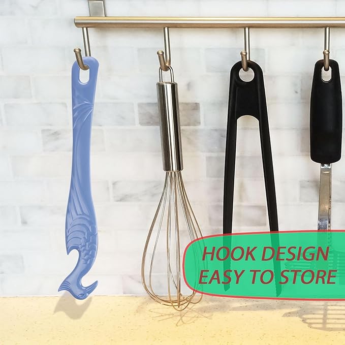 Oven Rack Push Pull Tool 2-Pack (11 Inch) - Longer Handle Suitable for Toaster Oven, air Fryer, Toaster (blue colour)