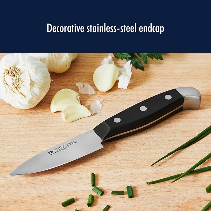 HENCKELS Statement Razor-Sharp 20-Piece Knife Set, Chef Knife, Bread Knife, German Engineered Knife Informed by over 100 Years of Mastery, Brown block