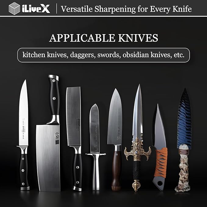 Rolling Knife Sharpener – Kitchen & Pocket Knife Sharpening Kit with Sharpening Stone – Sharp Roller Sharpener, Afilador de Cuchillos – Kitchen Gadget & Tool