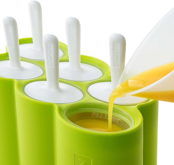 Zoku Classic Pop Molds, 6 Easy-release Popsicle Molds With Sticks and Drip-guards, BPA-free