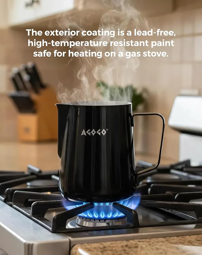 AGOGO Compact Portable Pour Over Coffee Maker Set - Easy Cleaning 304 Stainless Steel Dripper Set for Camping & 50 Filters Paper & Cleaning Rag (Black, 600ml)