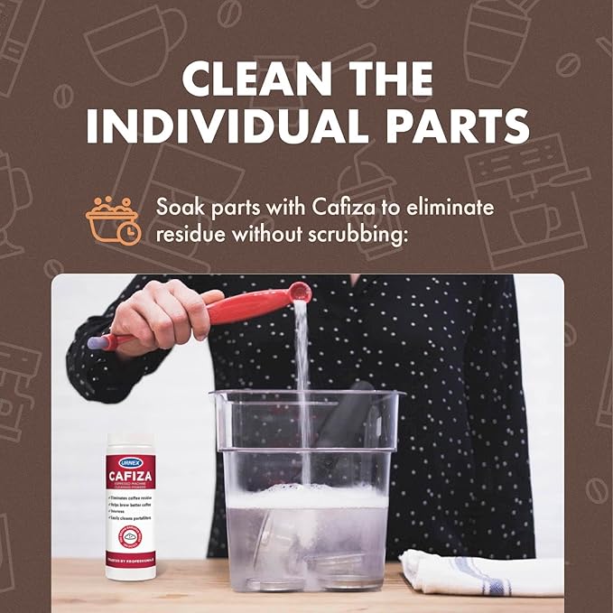 Urnex Cafiza Professional Espresso Machine Cleaning Powder 566 grams (2 Pack) - Made in USA