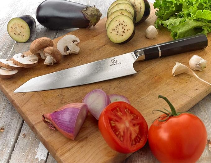 Mercer Culinary Premium Grade Super Steel, 8-Inch Chef's Knife, Ebony Wood Handle
