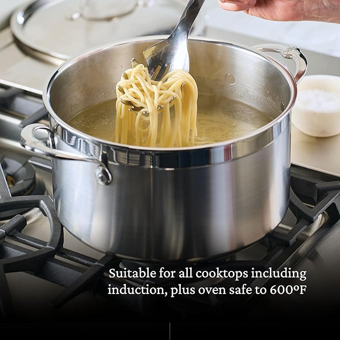 Hestan - ProBond Collection - Professional Clad Stainless Steel Stock Pot, Induction Cooktop Compatible, 8 Quart
