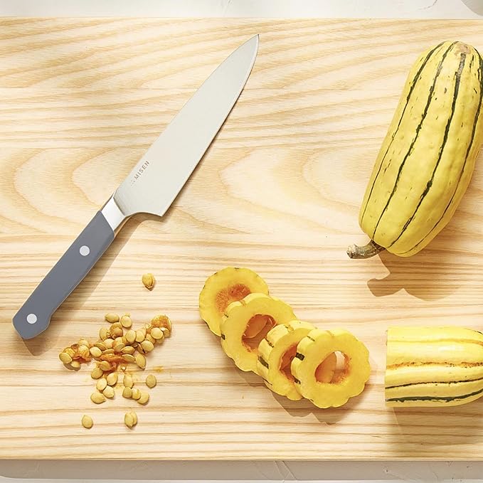 Misen 5.5" Utility Knife – High Carbon Japanese AUS-10 Stainless Steel – Hybrid German & Japanese Blade – Precision Kitchen Knife for Professionals & Home Cooks – Ultimate Cutting Performance - Gray