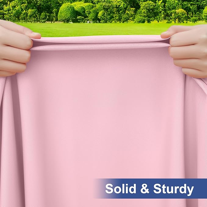 homing Rectangle Table Cloth Cover, Waterproof Polyester Elastic Fitted Tablecloth, Fits for 4 Foot Folding Tables, Washable Table Protector for Picnic, Camping, Outdoor (Pink, 24" x 48")