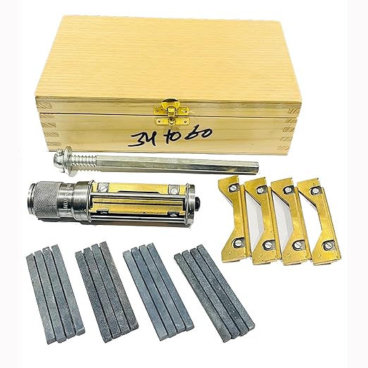 Engine Cylinder Hone Kit 34mm to 60mm with 4 Extra Carriers Adjustable Handheld Honing Machine Tool Kit with 16 Stones Sizes 3" x1/4" x1/4" - Works for Mid-Size to Larger Car Engines