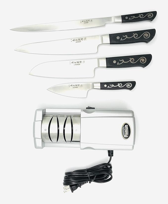 Premium Knife Sharpener Bundle Deal with Martin Yan's Chef Knife