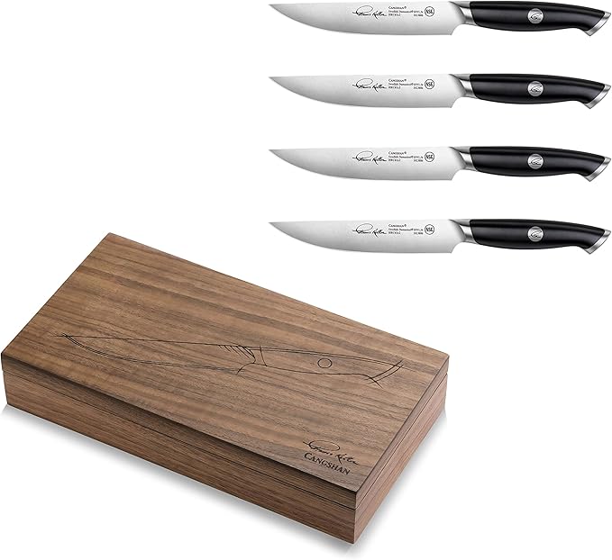 Cangshan Thomas Keller Signature Collection 4-Piece Steak Knife Set, 5-Inch