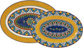 Bico Havana 16 plus 14 inch Oval Platters Set, Set of 2, Microwave and Dishwasher Safe, for Serving Fish, Chicken, Turkey