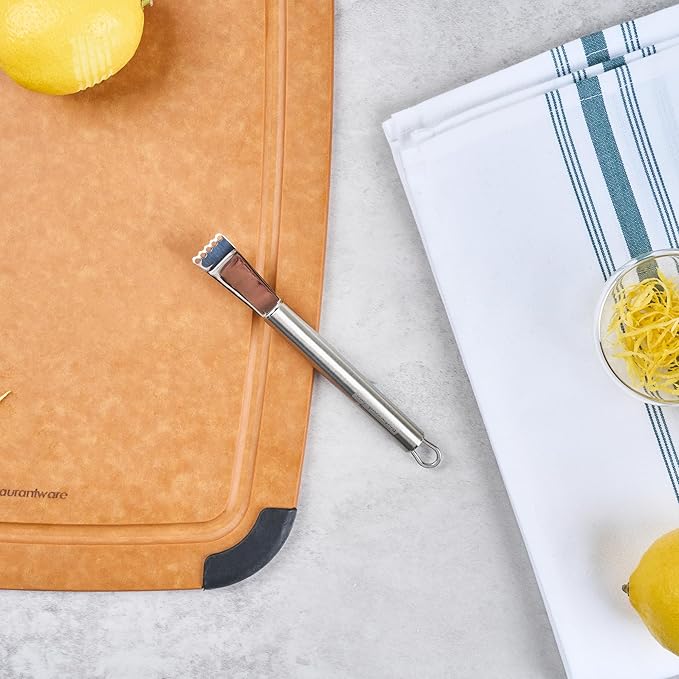 Restaurantware-German Standard Lemon Zesters, 6 Handheld Fine Graters - Dishwashable, Durable, Stainless Steel Citrus Graters With Handles, Suitable For Zesting Citrus Fruits, Finely Grating Cheese