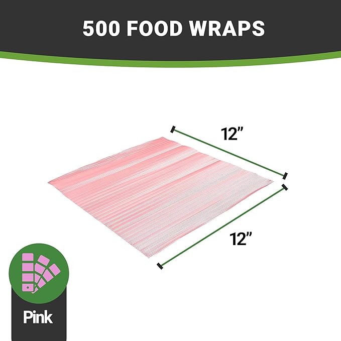 Restaurantware 12" x 12" Rippled Aluminum Foil Food Wrap and Fry Basket Liner: Perfect for Restaurant Take Out Bakeries and Food Trucks - Pink Foil Sandwich Wraps - 500-CT