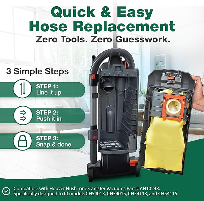 20 Replacements for Hoover HushTone Canister Vacuums Bags Part # AH10243, Fits Models: CH54013, CH54015, CH54113 & CH54115 (20 PACK) - by Think Crucial