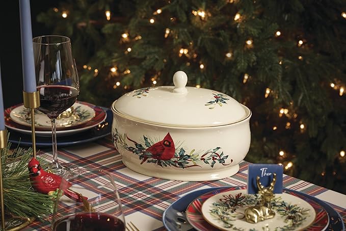 Lenox 870601 Winter Greetings Covered Dish, Christmas & Holiday Hosting