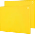 CURTA 2 Pack Cutting Boards for Kitchen,20" x 14" x 0.5" Yellow & White Coded Plastic Commercial Chopping Board with Anti Slip Surface Dishwasher Safe