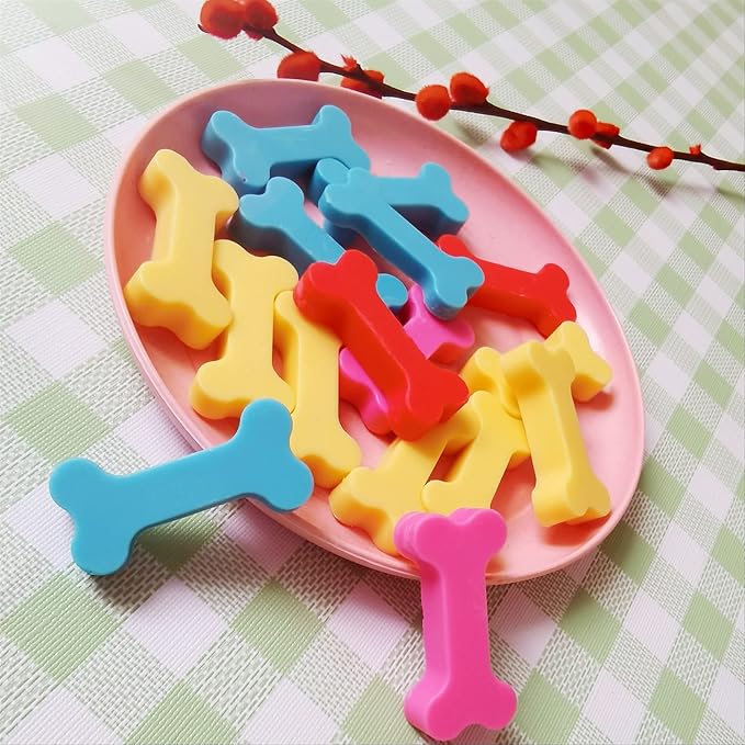 Dog Treat Molds Dog Bone Silicone Molds with Scraper, Dog Biscuit mold for Baking and Freezing(1 PCS bone)
