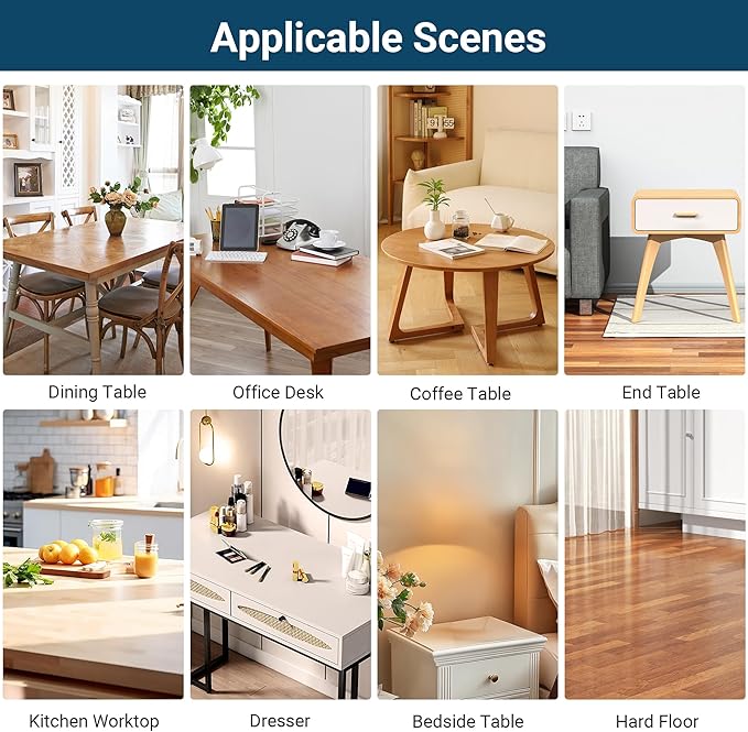 Clear Table Cover Protector Rectangle 35.4 x 63 Inch, 1.5mm Transparent Plastic Table Protector Waterproof, Anti-Scratch Clear Desk Mat for Office Desktop Dresser Dining Table, FDA Compliant