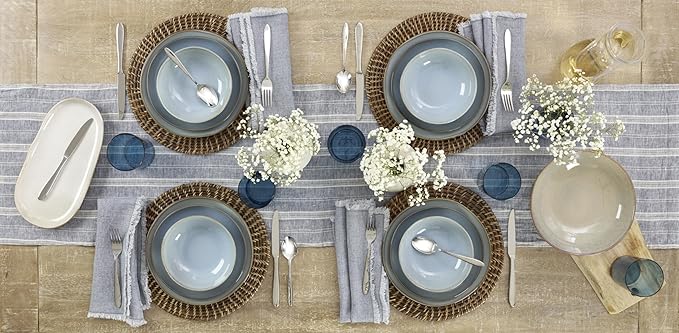 Oneida H037045Awwm Mooncrest 45 Piece Everyday Flatware Set, Service For 8