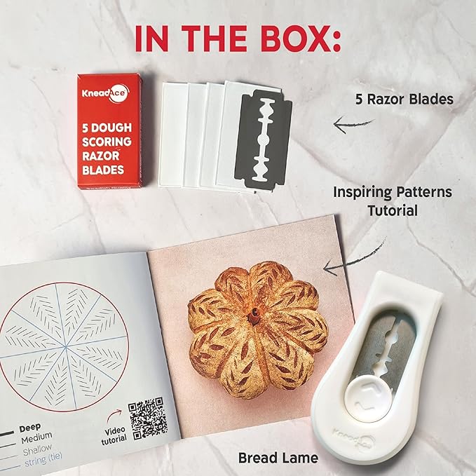 KneadAce Bread Lame & Bread Slings Set Of Oval & Round