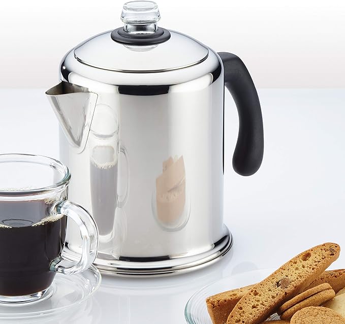 Farberware Classic Yosemite Stainless Steel Coffee Percolator - 8 Cup, Silver