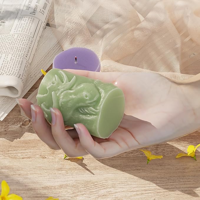 Bear Cylinder Animal Resin Casting Silicone Mold for Home Decor & Candle Making Wave Spiral Mold