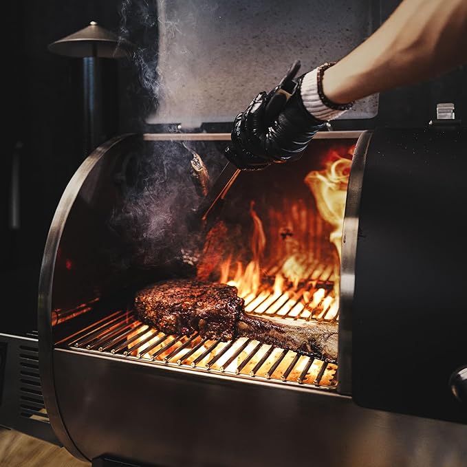 recteq DualFire 1200 Wood Pellet Smoker Grill, Wi-Fi Electric Pellet Grills, Dual Chambers for Hot and Fast + Low and Slow Cooking, DualFire 1200 + Grilling Essentials Bundle