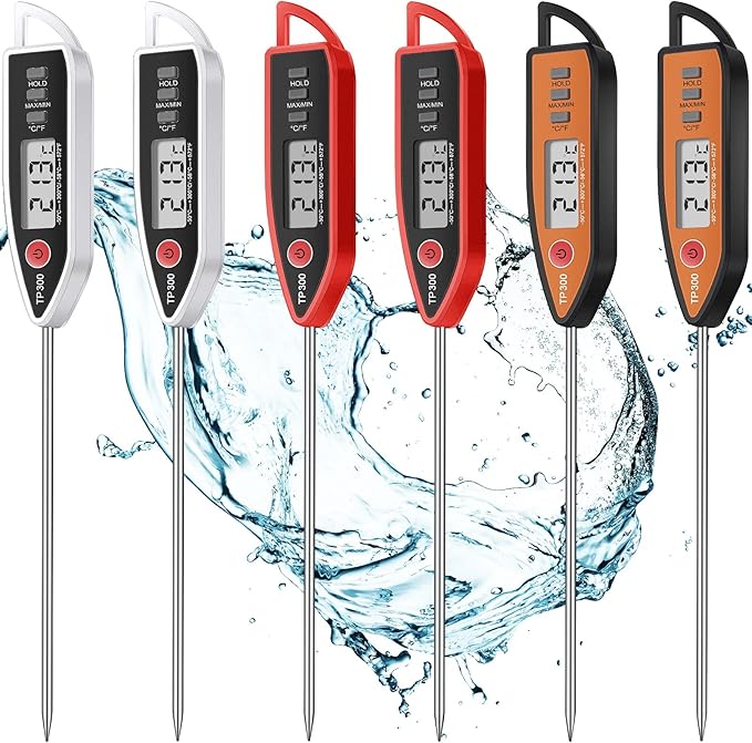 Digital Thermometer Food Meat Candy Water Immediate Read Thermometer for Kitchen Cooking(6 Pcs)