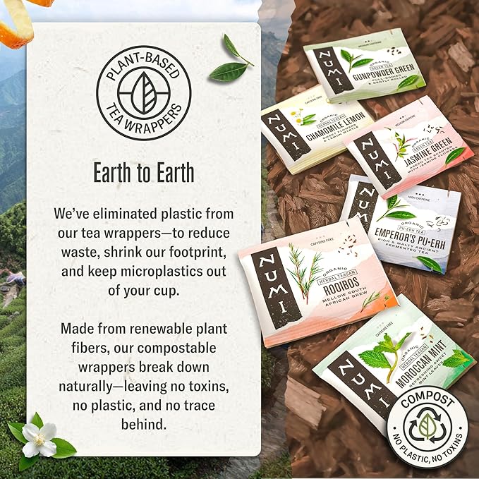 Numi Organic Tea Jasmine Green, 18 Count (Pack of 3) Box of Tea Bags (Packaging May Vary)