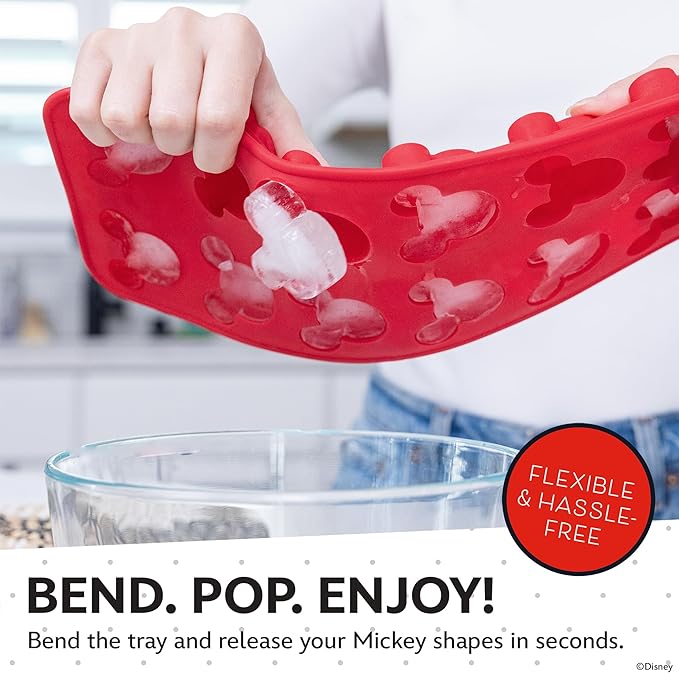 Disney Silicone Ice Cube Tray – 2 Pack Ice Trays for Freezer with Fun Mickey, Minnie & Winnie the Pooh Molds – Flexible BPA-Free Silicone Molds for Ice, Chocolate, and More