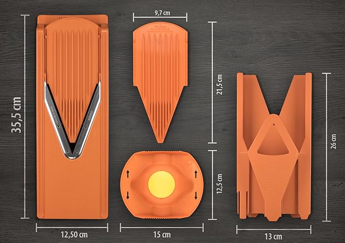 Swissmar Borner V-1001 V-Slicer Plus Mandoline 5 Piece Set (Orange)