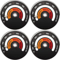 Frienda Wood Stove Thermometer Magnetic, Oven Temperature Meter Stove for Avoiding Chimney Pipe Damaged by Overheat (4 Pieces)