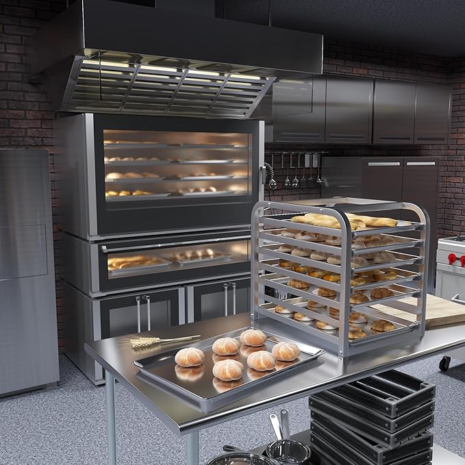 Pack of 12 | 18 in. x 26 in. Full Size Aluminum Bun. / Sheet Pan | Ideal for baking, roasting, cooling, prepping, or storing - a must-have in restaurants, bakeries, and busy kitchens.