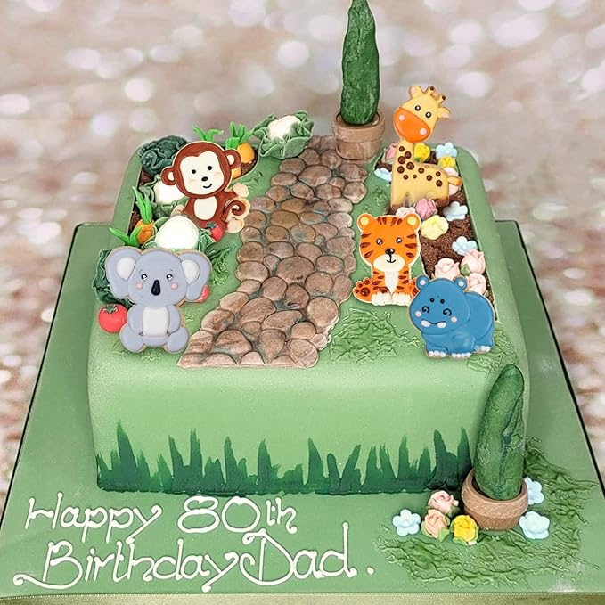 Flycalf Animal Cookie Cutter Koala with Plunger Stamps Cake Decoration for DIY Biscuit Cutter Baking PLA Cutter Molds for Party 4" Kitchen Supplies