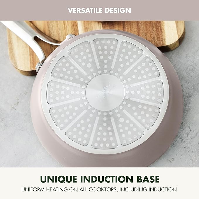 GreenPan Nova 8" Frying Pan Skillet, Oprah’s Favorite Things 2024, Ceramic Nonstick Cookware, PFAS Free, Toxin-Free, Induction Suitable, Dishwasher & Oven Safe, Durable, Easy Clean, Clay
