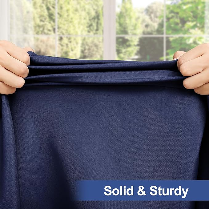 homing Rectangle Table Cloth Cover, Waterproof Polyester Elastic Fitted Tablecloth, Fits for 6 Foot Folding Tables, Washable Table Protector for Picnic, Camping, Outdoor (Navy Blue, 30" x 72")
