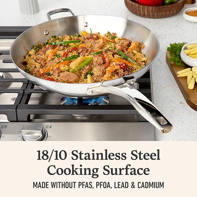 Premier Stainless Steel 13" Wok