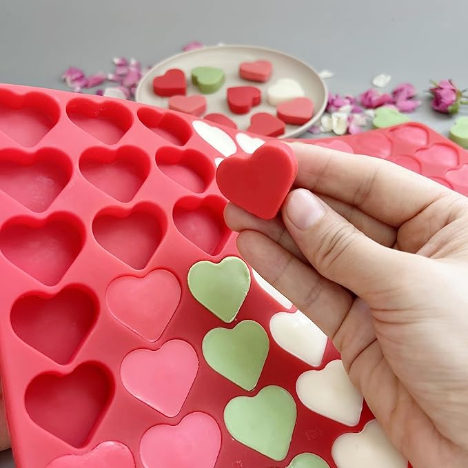 Heart Silicone Molds for Gummy, Candy, Chocolate, Small Homemade Treats Molds with Scraper (1 PCS heart)