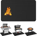 75 x 40 inch Under Grill Mats for Outdoor Grill, Double-Sided Fireproof Deck and Patio Protector Mat, Waterproof Oil-Proof BBQ Floor Pad Indoor Fire Pit Fireplace Mat