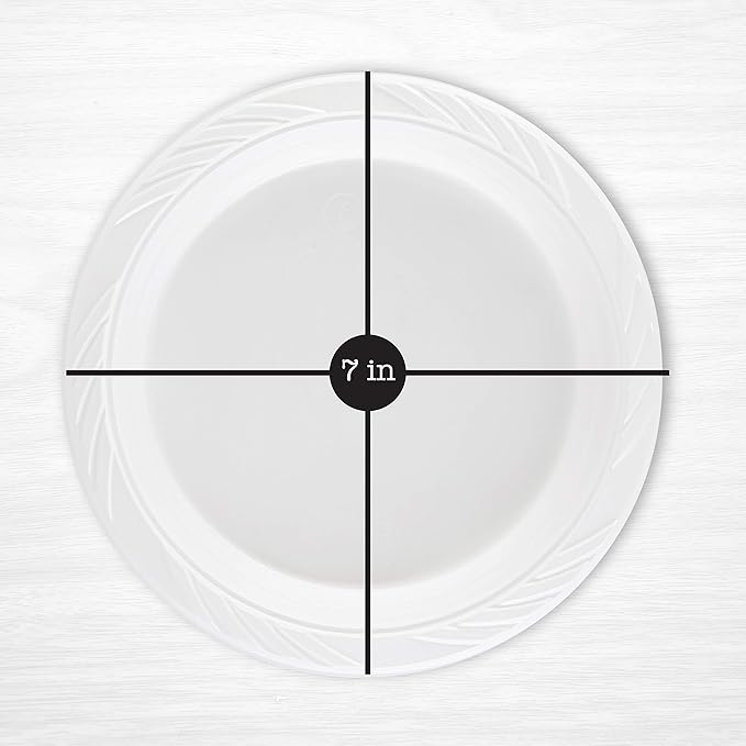 PLASTICPRO 200 Count Disposable 7 Inch White Plastic Plates