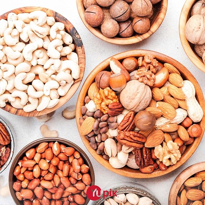 Yupik Raw California Walnuts, Halves & Pieces, 2.2 lb (35.2 oz), Pack of 6, Kosher, Gluten-Free, Vegan, Unsalted Nuts, Unroasted, Source of Omegas, Healthy Snacks, Ideal for Baking & Cooking