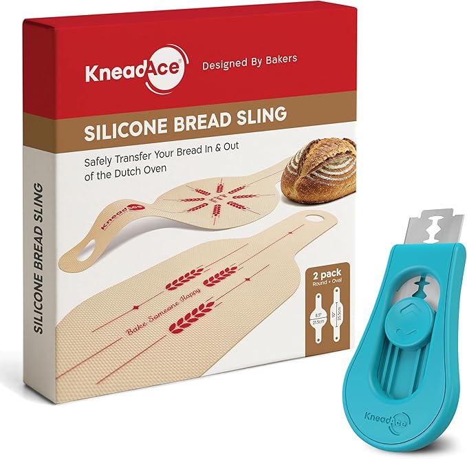 KneadAce Bread Lame & Bread Slings Set Of Oval & Round