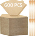 600 Count #4 Coffee Filter 8-12 cup, Disposable Cone Coffee Filters For Pour Over and Drip Coffee Maker