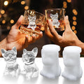 3D French Bulldog Ice Cube Molds, Fun Animal Shape Ice Cube Tray Silicone for Whiskey, Cocktail, Juice, Drink Decoration Cute Dog Gifts for Bulldog Lover, 2 Pack Resin Molds