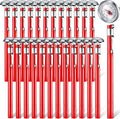 Xuhal 24 Pcs Stainless Steel Kitchen Thermometer with 5 Inch Long Stem 1 Inch Dial Thermometer Milk Frothing Food for Oven Probe Meat Grill BBQ Cooking Chocolate Water (Red)