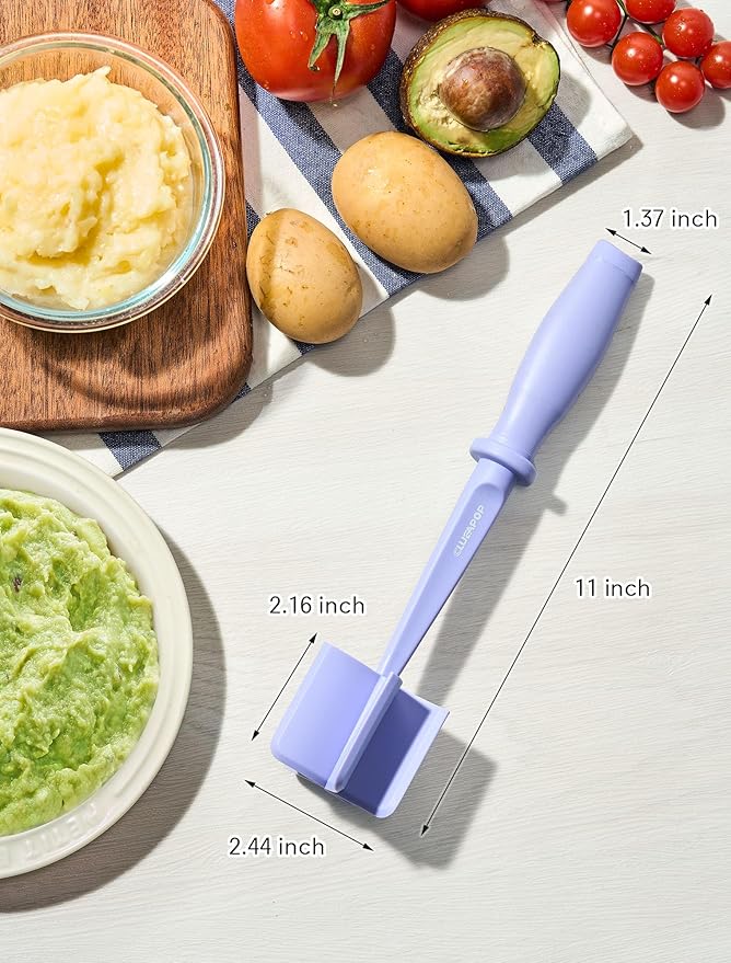 Premium Heat Resistant Masher and Smasher for Hamburger, Ground Turkey and More, Nylon Tool and Meat Fork, Mix Chopper